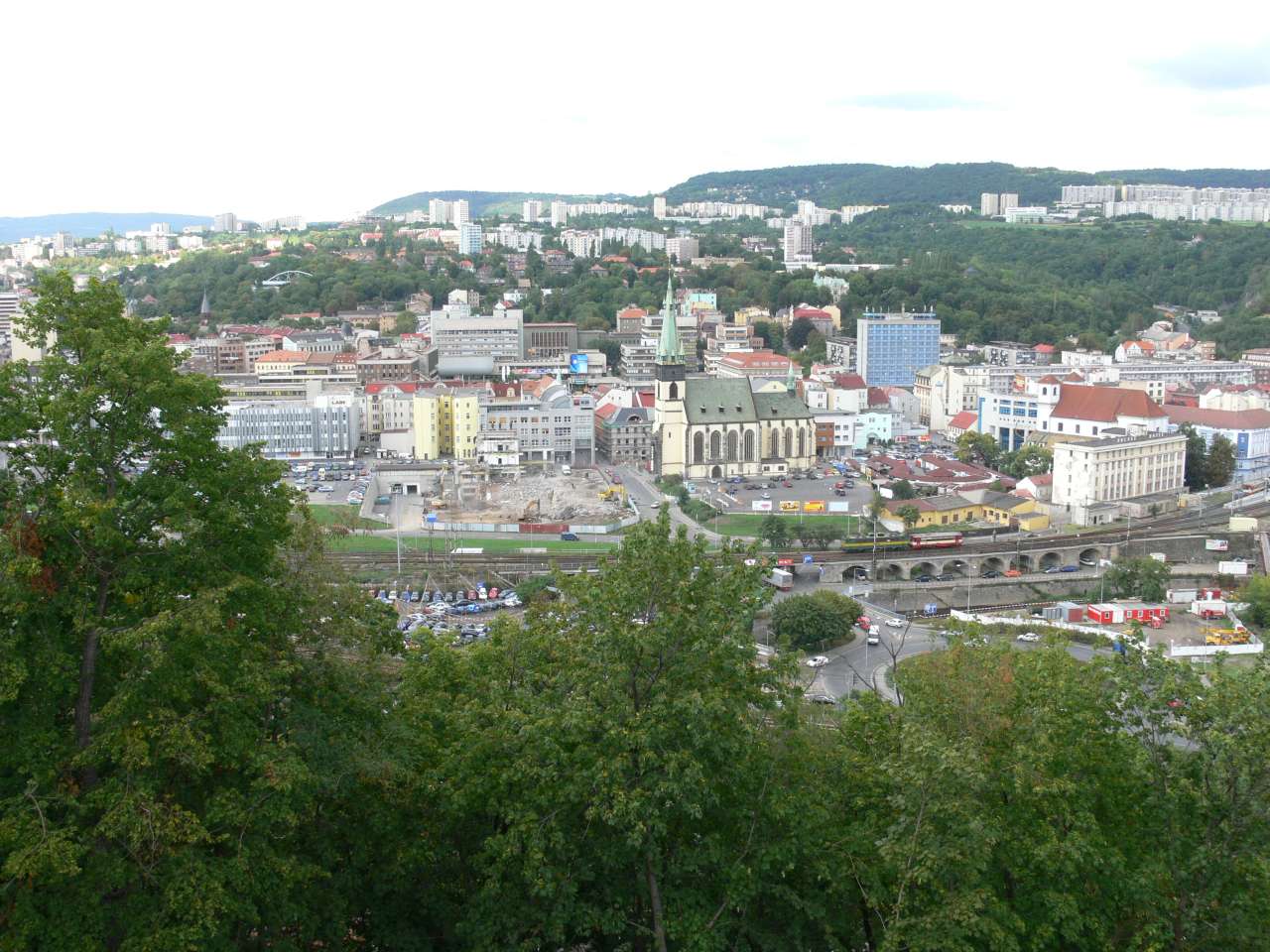 Výhled z Větruše na Ústí nad Labem